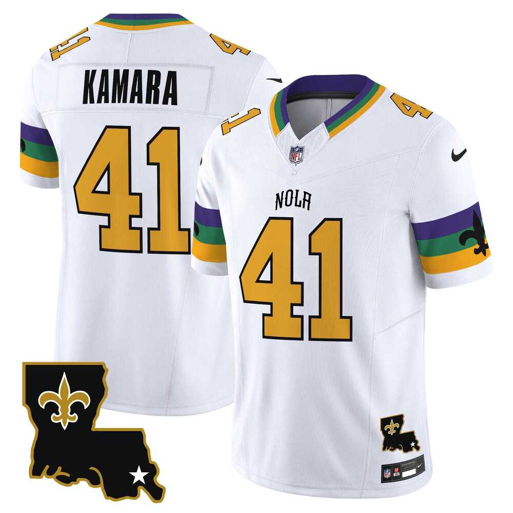 Men's New Orleans Saints #41 Alvin Kamara White 2024 F.U.S.E. Vapor Limited Stitched Jersey,We sell and wholesale Men's New Orleans Saints #41 Alvin Kamara White 2024 F.U.S.E. Vapor Limited Stitched Jersey on line form chian!